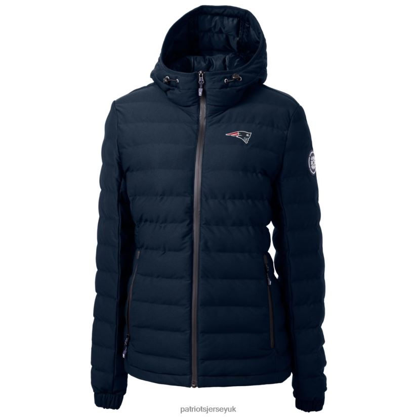 Cutter & Buck Navy Mission Ridge Repreve Full-Zip Puffer Jacket Women Patriots Jersey Clothing 6B6H8J960