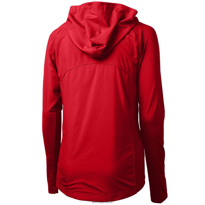 Cutter & Buck Red Adapt Eco Knit Full-Zip Jacket Women Patriots Jersey Clothing 6B6H8J1083