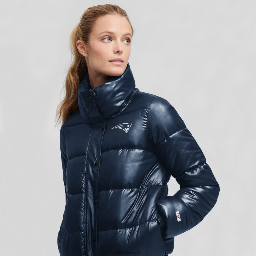 DKNY Sport Navy Julia Full-Button Puffer Jacket Women Patriots Jersey Clothing 6B6H8J1033