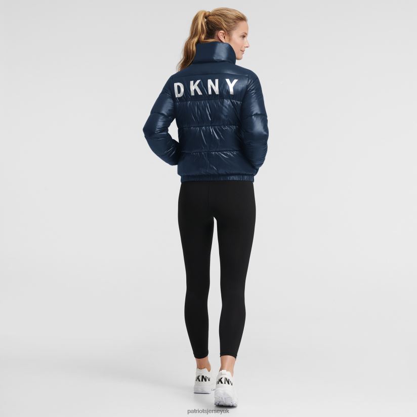 DKNY Sport Navy Julia Full-Button Puffer Jacket Women Patriots Jersey Clothing 6B6H8J1033
