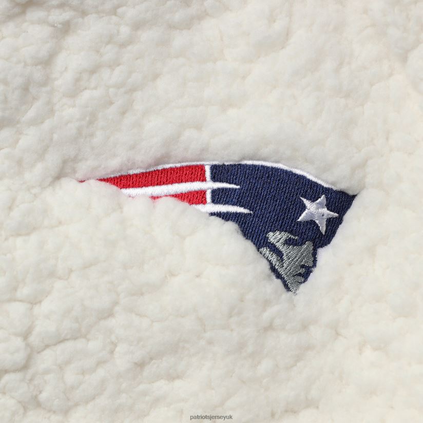 New Era Cream Athletic Sherpa Full-Zip Jacket Women Patriots Jersey Clothing 6B6H8J904
