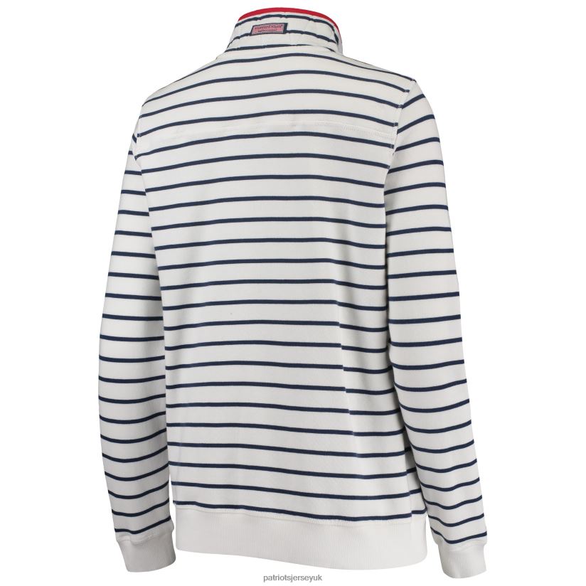 Vineyard Vines White Americana Shep Shirt Half-Zip Sweatshirt Women Patriots Jersey Clothing 6B6H8J968