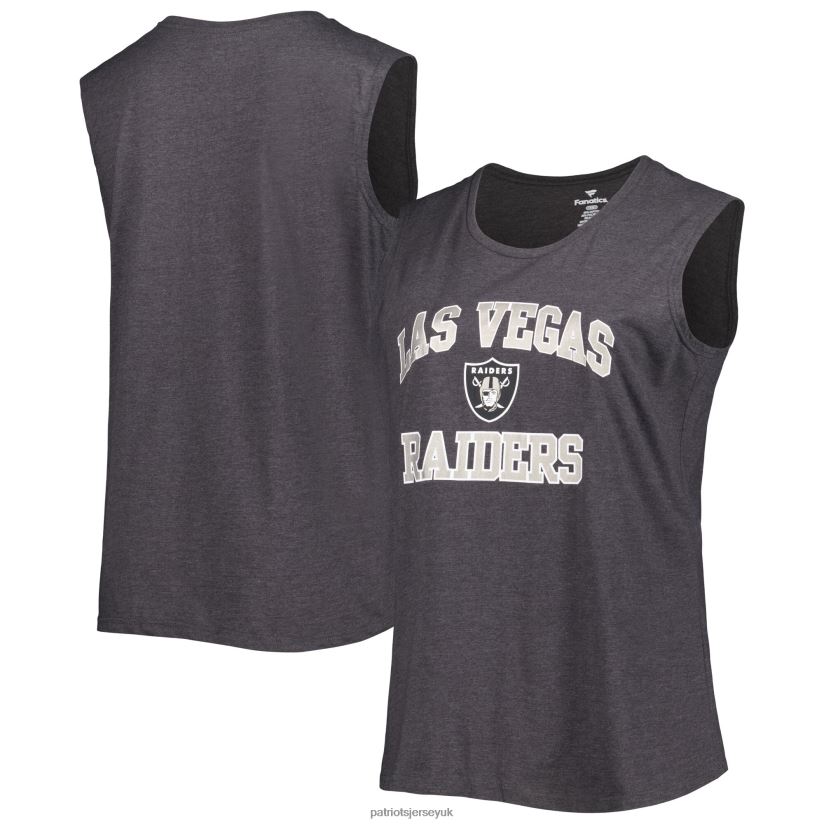 Fanatics Branded Heather Charcoal Las Vegas Raiders Plus Size Tank Top Women Patriots Jersey Clothing 6B6H8J2692