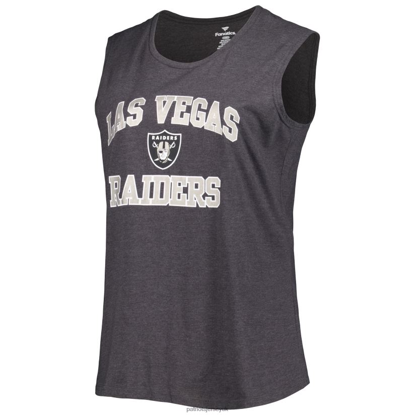 Fanatics Branded Heather Charcoal Las Vegas Raiders Plus Size Tank Top Women Patriots Jersey Clothing 6B6H8J2692