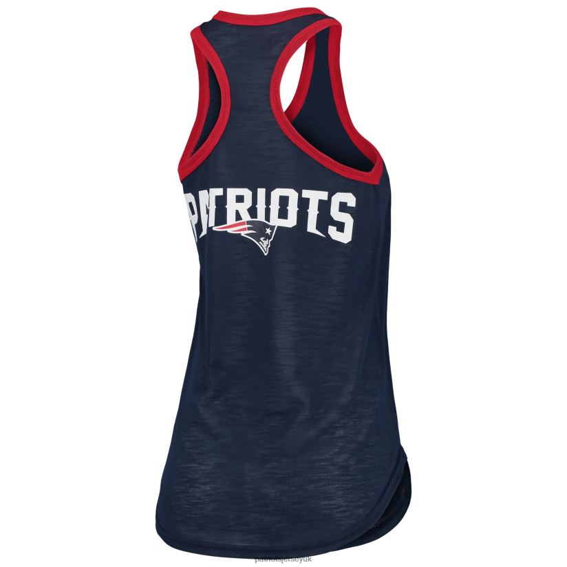 G-III 4Her by Carl Banks Navy Tater Tank Top Women Patriots Jersey Clothing 6B6H8J2643