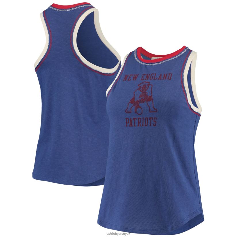 Junk Food Royal Touchdown Tank Top Women Patriots Jersey Clothing 6B6H8J2656
