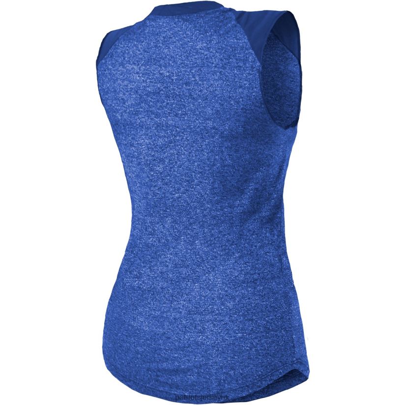 Majestic Threads Royal Retro Tri-Blend Raglan Muscle Tank Top Women Patriots Jersey Clothing 6B6H8J2788