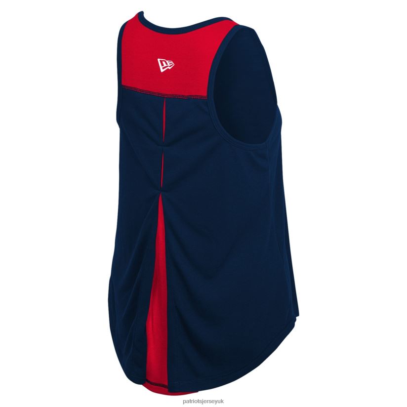 New Era Navy/Red Combine Authentic Over The Top Tank Top Women Patriots Jersey Clothing 6B6H8J2779