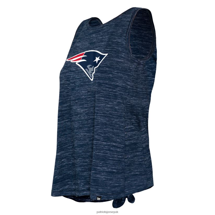 New Era Navy Space Dye Tie-Back Tank Top Women Patriots Jersey Clothing 6B6H8J2652