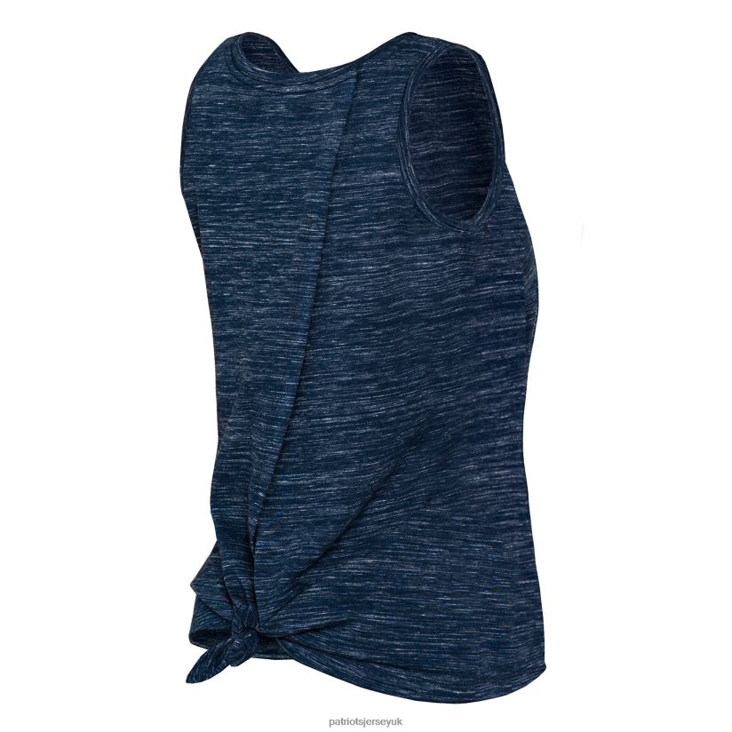 New Era Navy Space Dye Tie-Back Tank Top Women Patriots Jersey Clothing 6B6H8J2652