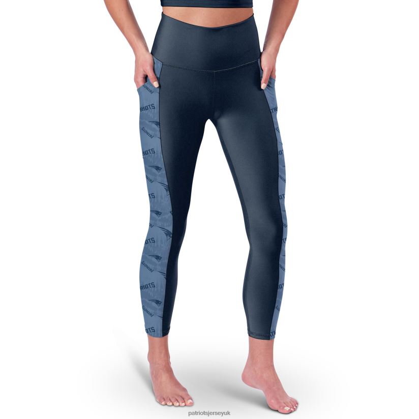 Certo Navy High Waist Two-Pocket Leggings Women Patriots Jersey Clothing 6B6H8J2478