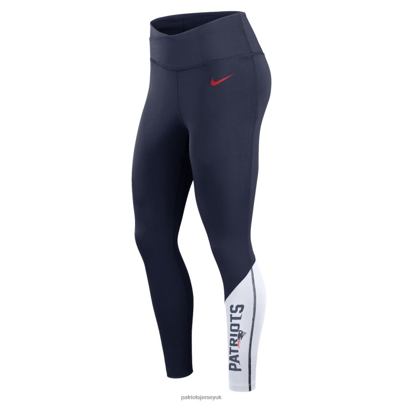 Nike Navy/White 7/8 Performance Leggings Women Patriots Jersey Clothing 6B6H8J2499