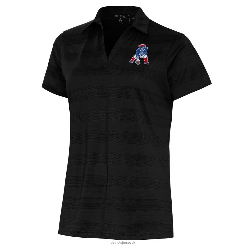 Antigua Black Throwback Logo Compass Polo Women Patriots Jersey Clothing 6B6H8J2554