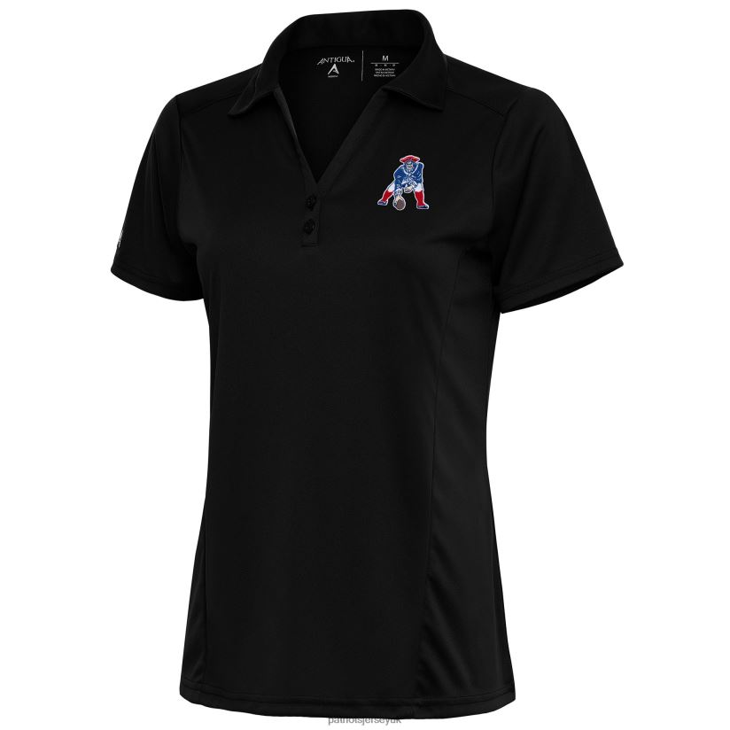 Antigua Black Throwback Logo Tribute Polo Women Patriots Jersey Clothing 6B6H8J2548