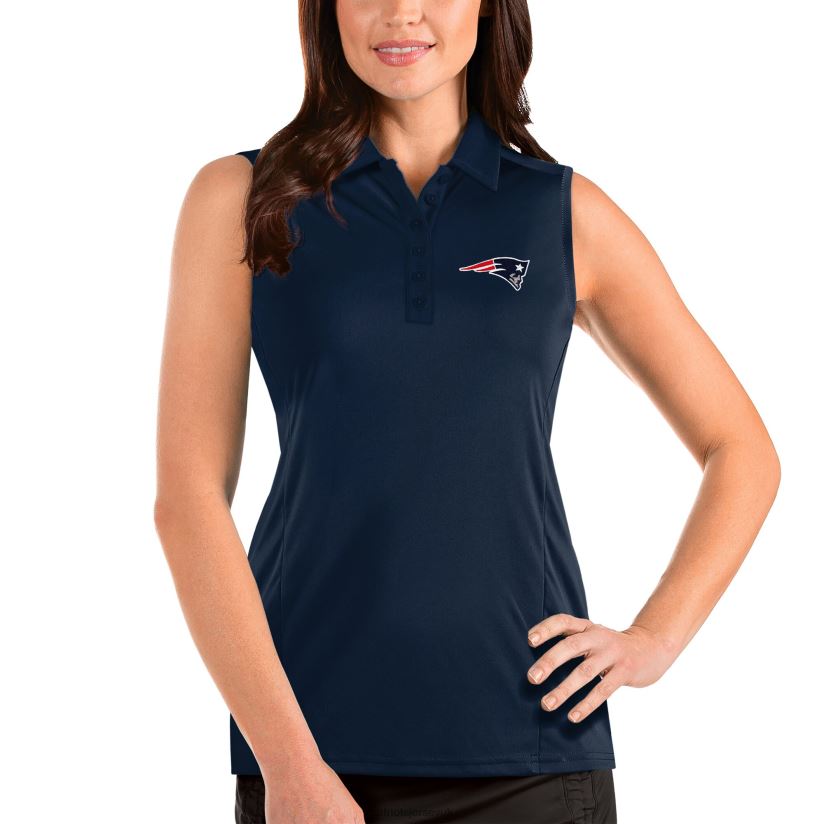 Antigua Navy Sleeveless Tribute Polo Women Patriots Jersey Clothing 6B6H8J2632