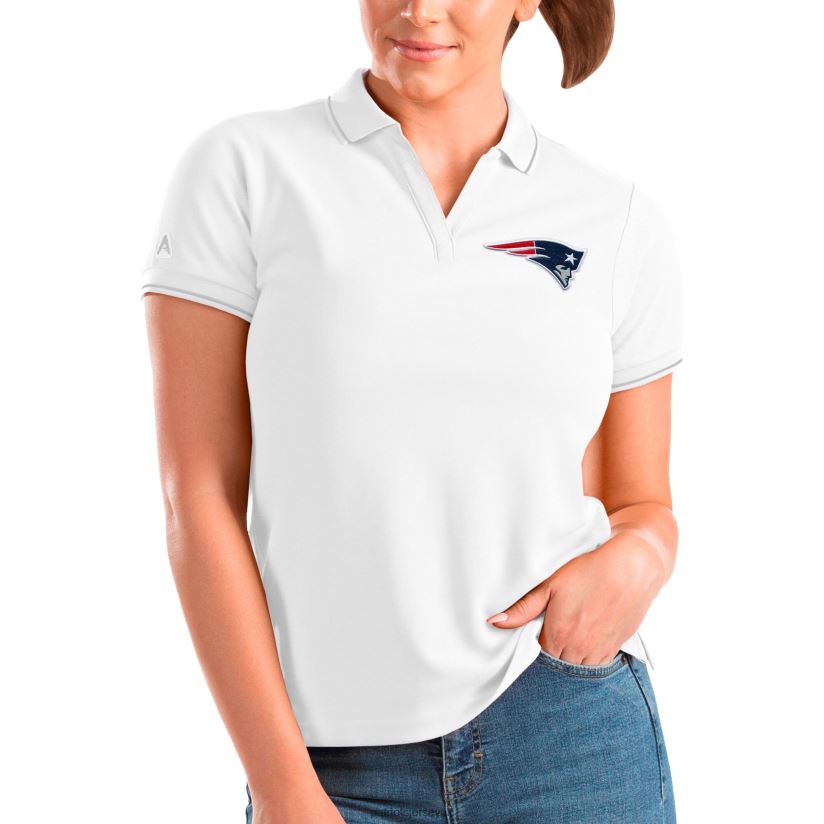 Antigua White Affluent Polo Women Patriots Jersey Clothing 6B6H8J2542