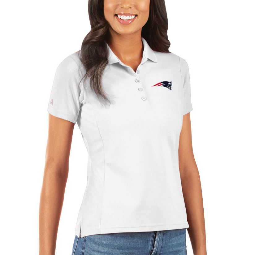 Antigua White Legacy Pique Polo Women Patriots Jersey Clothing 6B6H8J2629
