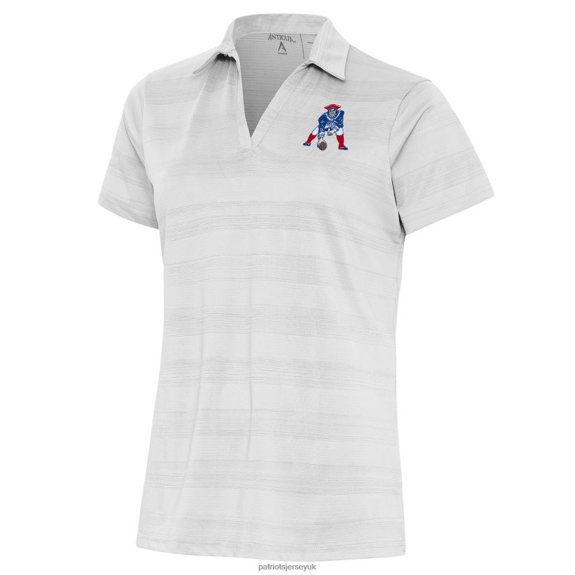 Antigua White Throwback Logo Compass Polo Women Patriots Jersey Clothing 6B6H8J2552
