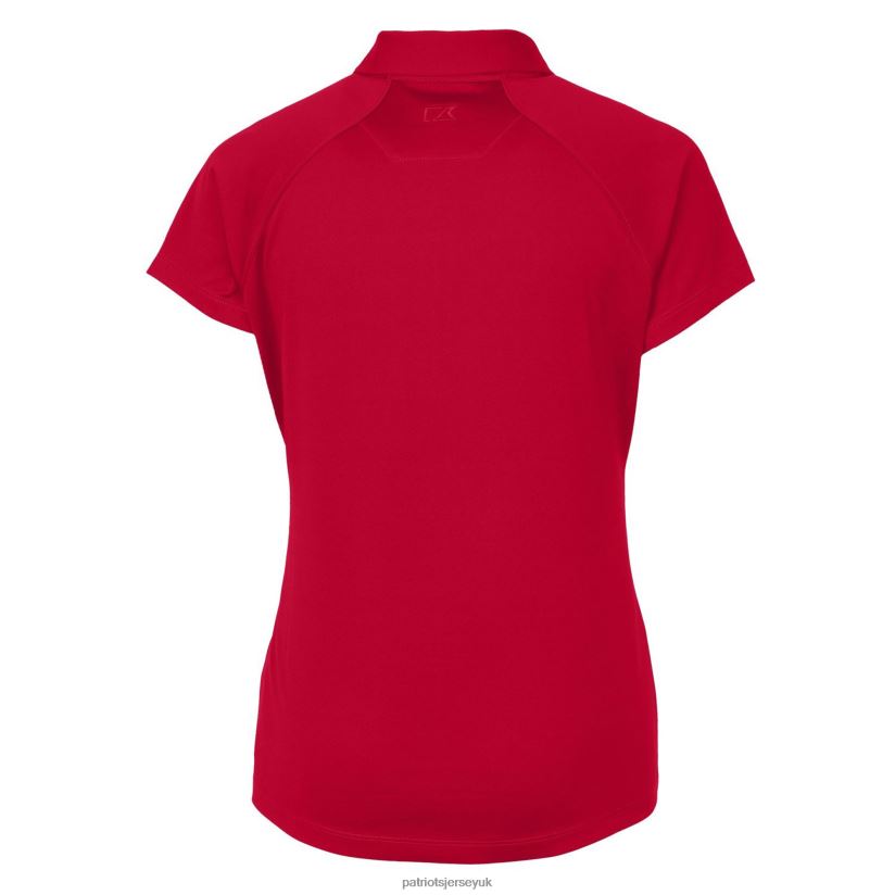 Cutter & Buck Red Americana Logo Forge Stretch Polo Women Patriots Jersey Clothing 6B6H8J2621
