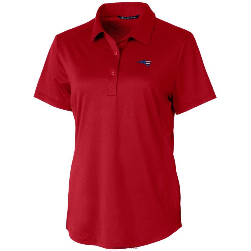 Cutter & Buck Red Americana Prospect Textured Stretch Polo Women Patriots Jersey Clothing 6B6H8J2620