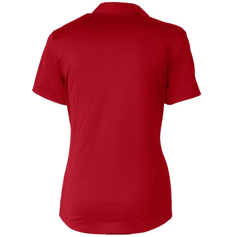 Cutter & Buck Red Americana Prospect Textured Stretch Polo Women Patriots Jersey Clothing 6B6H8J2620