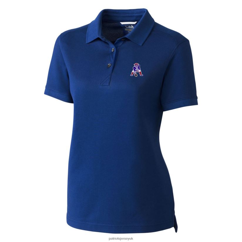 Cutter & Buck Royal Throwback Logo Advantage Tri-Blend Pique Polo Women Patriots Jersey Clothing 6B6H8J2582