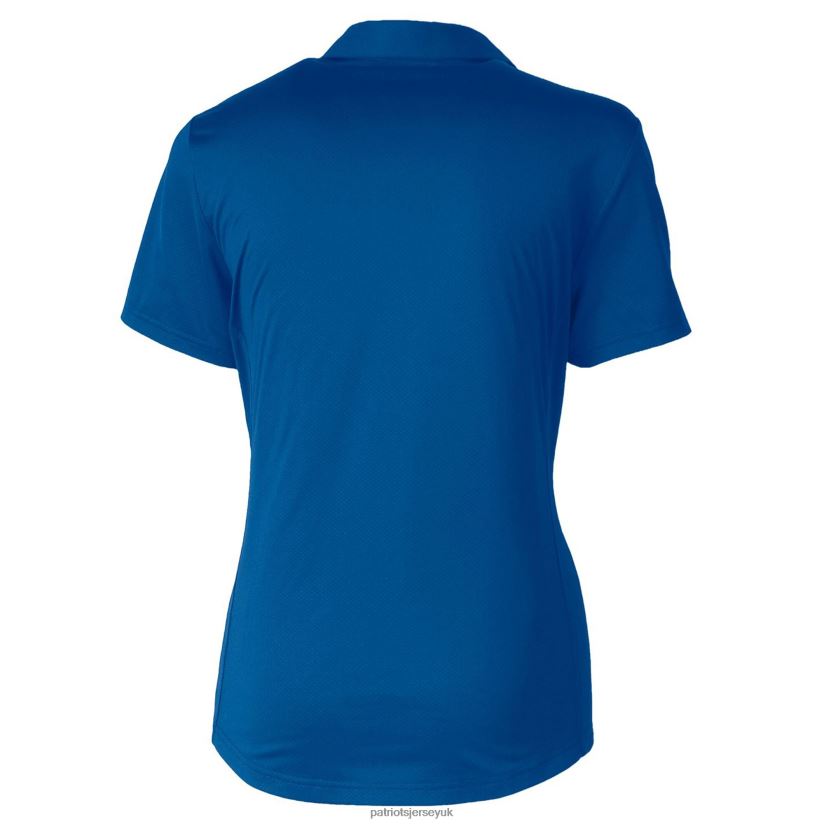 Cutter & Buck Royal Throwback Logo Prospect Textured Stretch Polo Women Patriots Jersey Clothing 6B6H8J2596