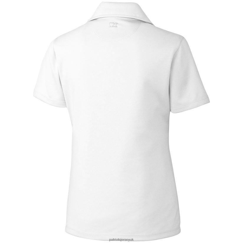 Cutter & Buck White Genre DryTec Textured Polo Women Patriots Jersey Clothing 6B6H8J2614