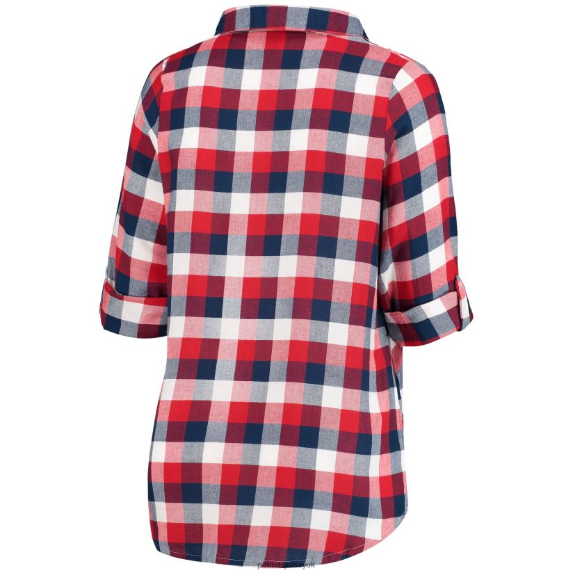 Concepts Sport Navy/Red Plus Size Breakout Flannel Nightshirt Women Patriots Jersey Clothing 6B6H8J2814