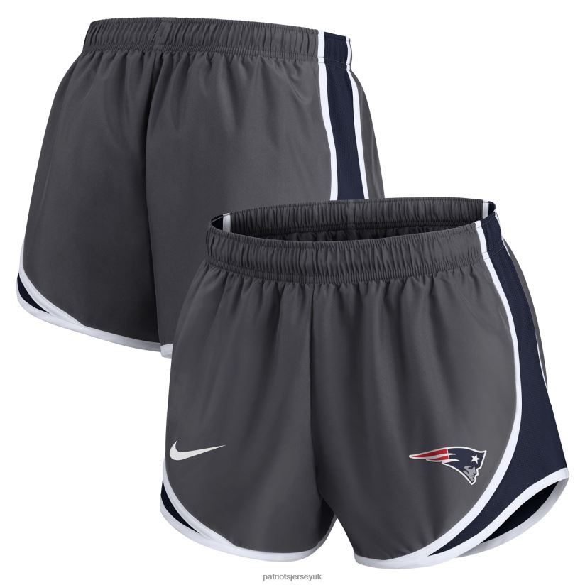 Nike Charcoal Logo Performance Tempo Shorts Women Patriots Jersey Clothing 6B6H8J2850