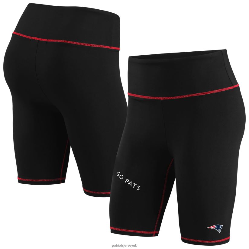 WEAR by Erin Andrews Black Bike Shorts Women Patriots Jersey Clothing 6B6H8J2849