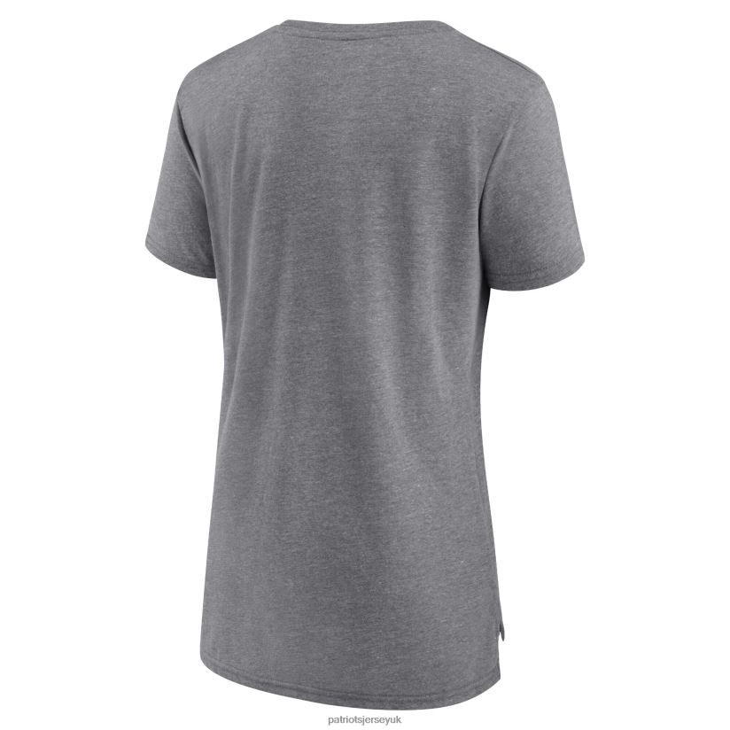 Fanatics Branded Heathered Gray Drop Back Modern T-Shirt Women Patriots Jersey Clothing 6B6H8J2666
