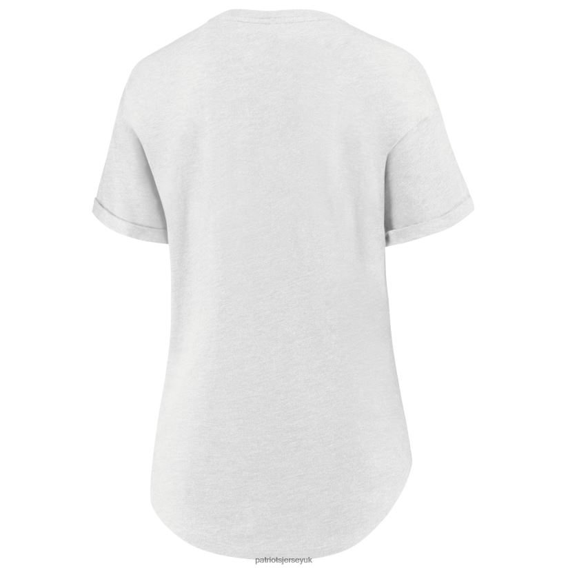 Fanatics Branded Heathered White True Classics Hometown Tacked T-Shirt Women Patriots Jersey Clothing 6B6H8J2732