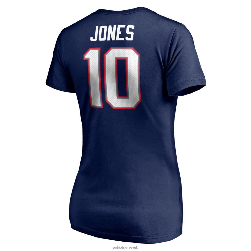 Fanatics Branded Mac Jones Navy Plus Size Player Name & Number V-Neck T-Shirt Women Patriots Jersey Clothing 6B6H8J2733