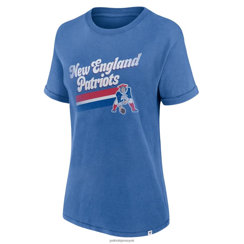 Fanatics Branded Royal Hit Snow Washed T-Shirt Women Patriots Jersey Clothing 6B6H8J2680