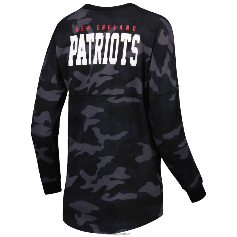 New Era Black Camo Long Sleeve T-Shirt Women Patriots Jersey Clothing 6B6H8J2662
