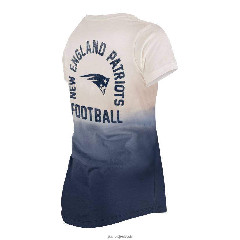 New Era Navy Dip Dye V-Neck T-Shirt Women Patriots Jersey Clothing 6B6H8J2636
