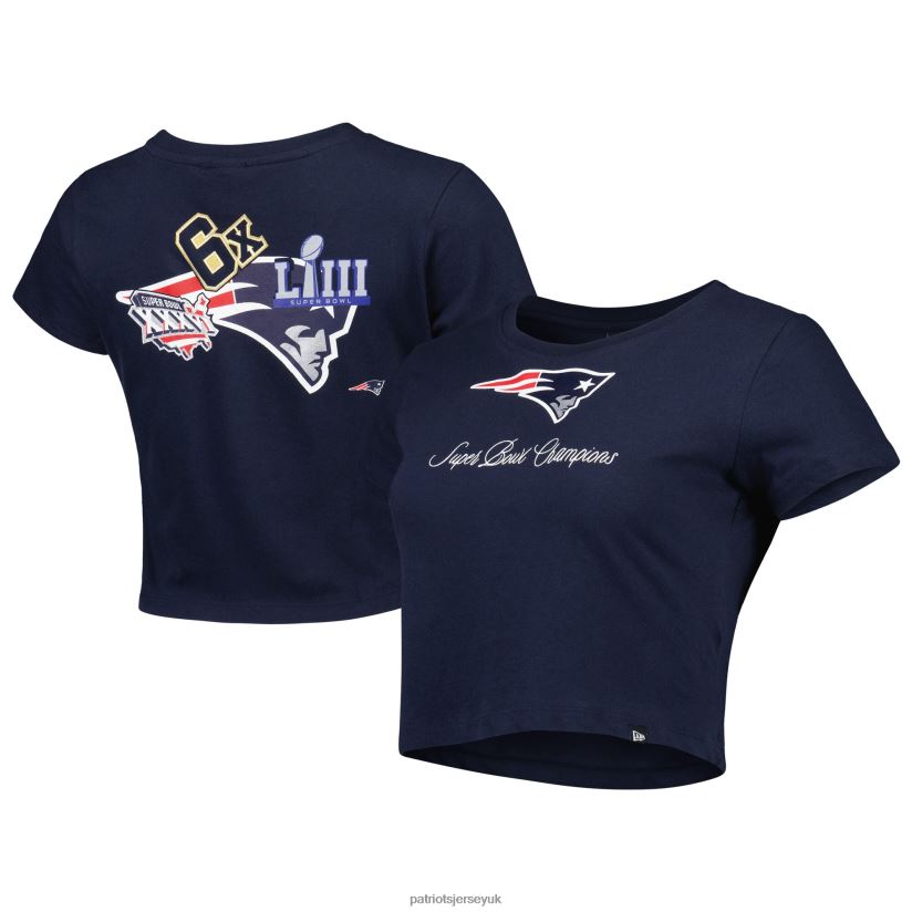 New Era Navy Historic Champs T-Shirt Women Patriots Jersey Clothing 6B6H8J2702