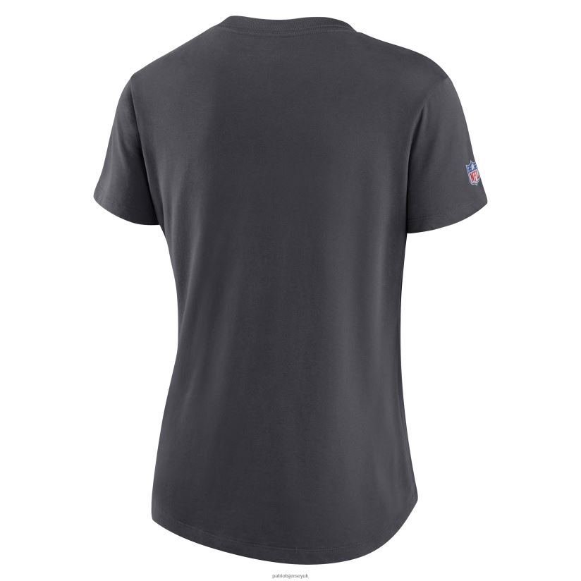 Nike Anthracite 2021 NFL Crucial Catch Performance T-Shirt Women Patriots Jersey Clothing 6B6H8J2777