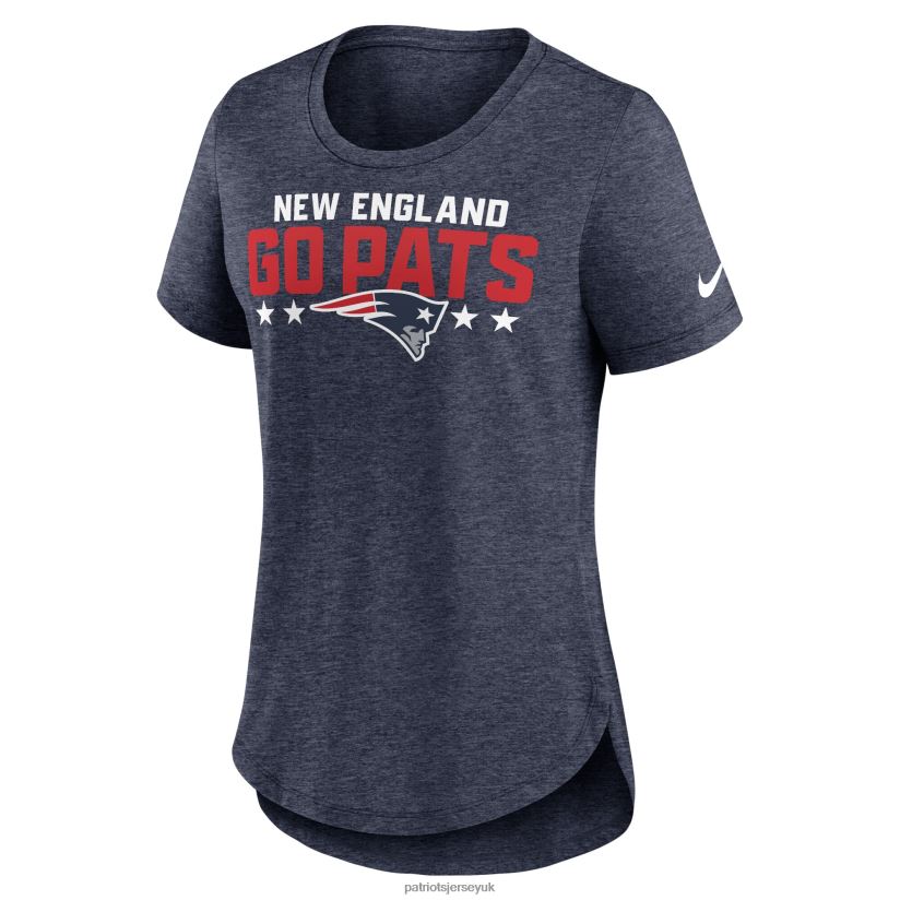 Nike Heather Navy Local Fashion Tri-Blend T-Shirt Women Patriots Jersey Clothing 6B6H8J2701