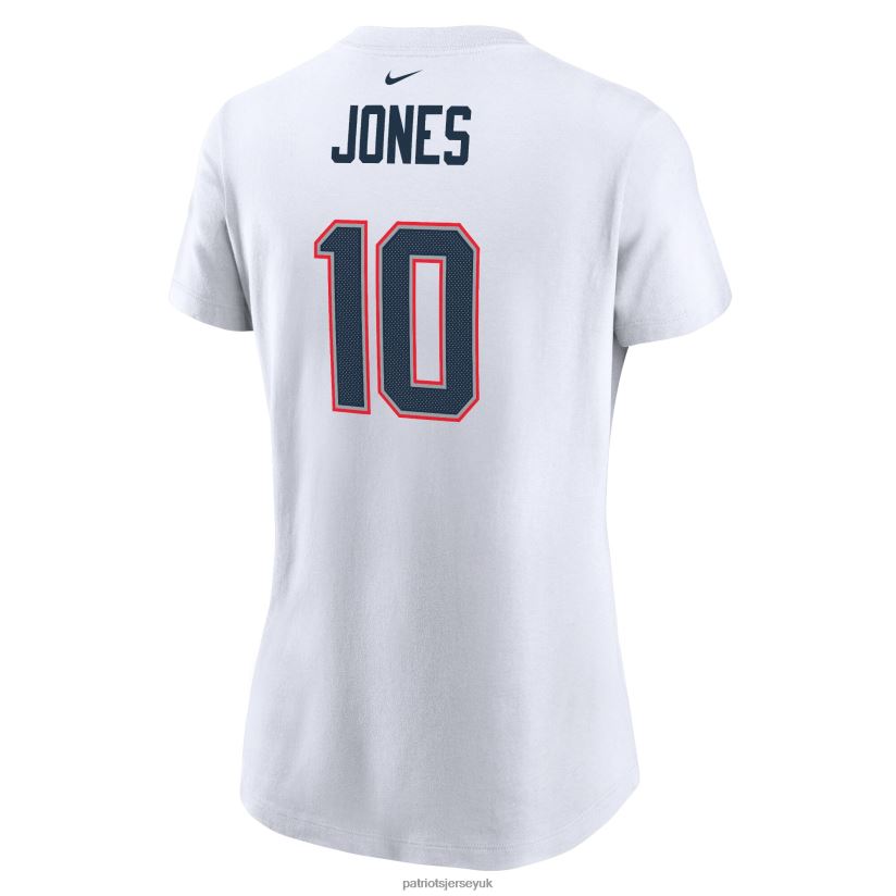 Nike Mac Jones White Player Name & Number T-Shirt Women Patriots Jersey Clothing 6B6H8J2792