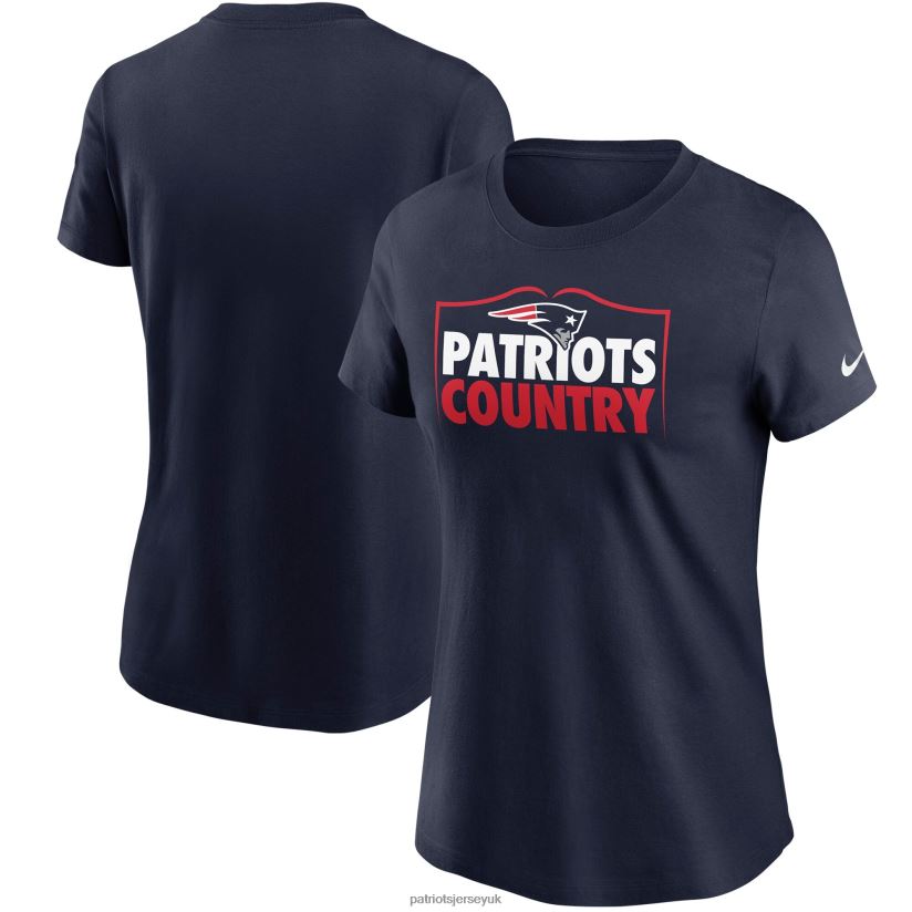 Nike Navy Hometown Collection T-Shirt Women Patriots Jersey Clothing 6B6H8J2755