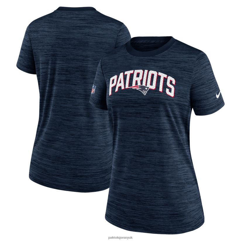 Nike Navy Sideline Velocity Lockup Performance T-Shirt Women Patriots Jersey Clothing 6B6H8J2720