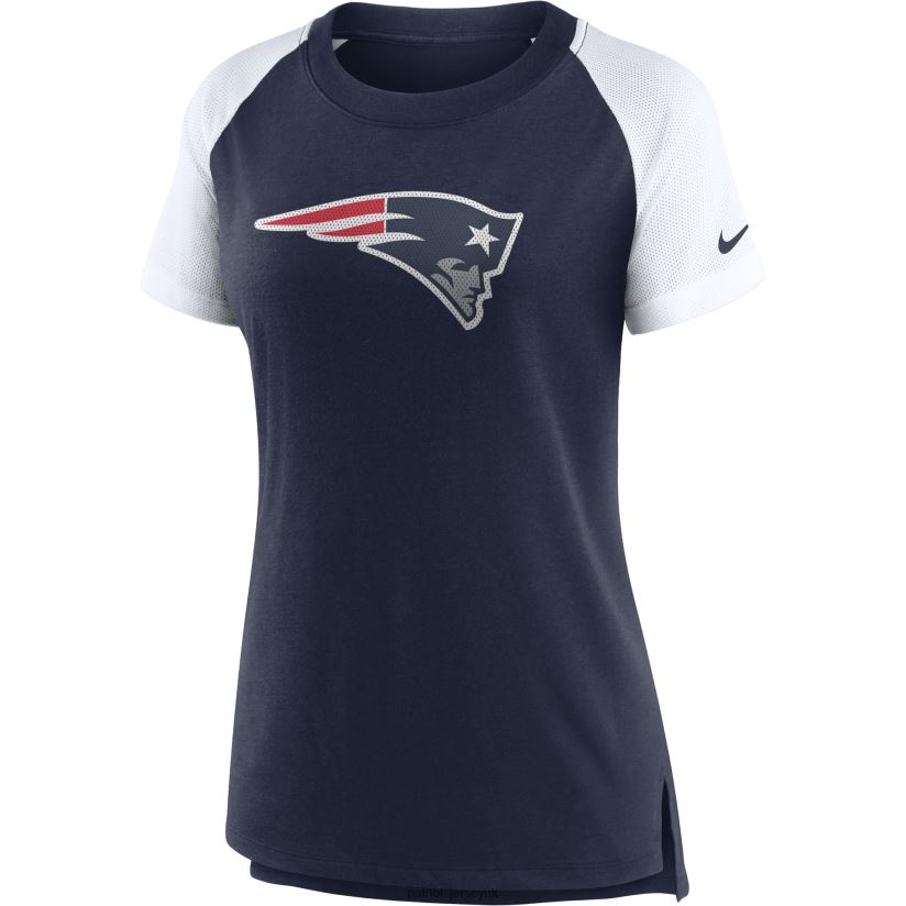 Nike Navy/White Primary Logo Performance T-Shirt Women Patriots Jersey Clothing 6B6H8J2795