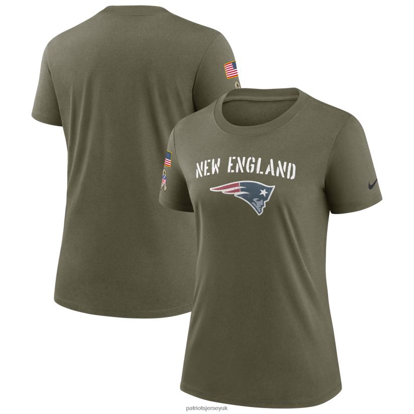 Nike Olive 2022 Salute To Service Legend T-Shirt Women Patriots Jersey Clothing 6B6H8J2661