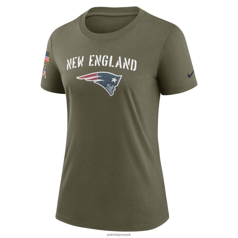 Nike Olive 2022 Salute To Service Legend T-Shirt Women Patriots Jersey Clothing 6B6H8J2661