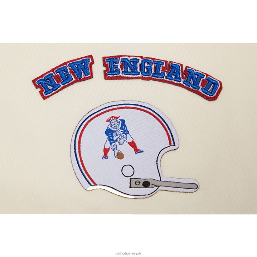 Pro Standard Cream Retro Classic Boxy Cropped T-Shirt Women Patriots Jersey Clothing 6B6H8J2655