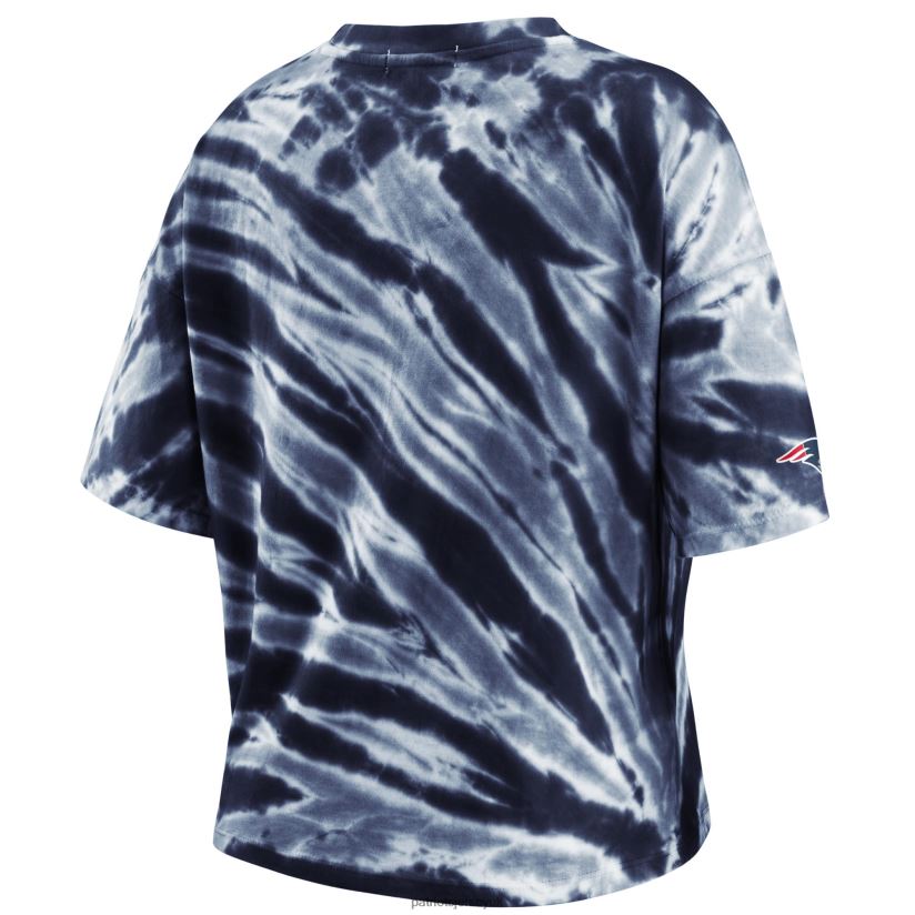 WEAR by Erin Andrews Navy Tie-Dye T-Shirt Women Patriots Jersey Clothing 6B6H8J2705