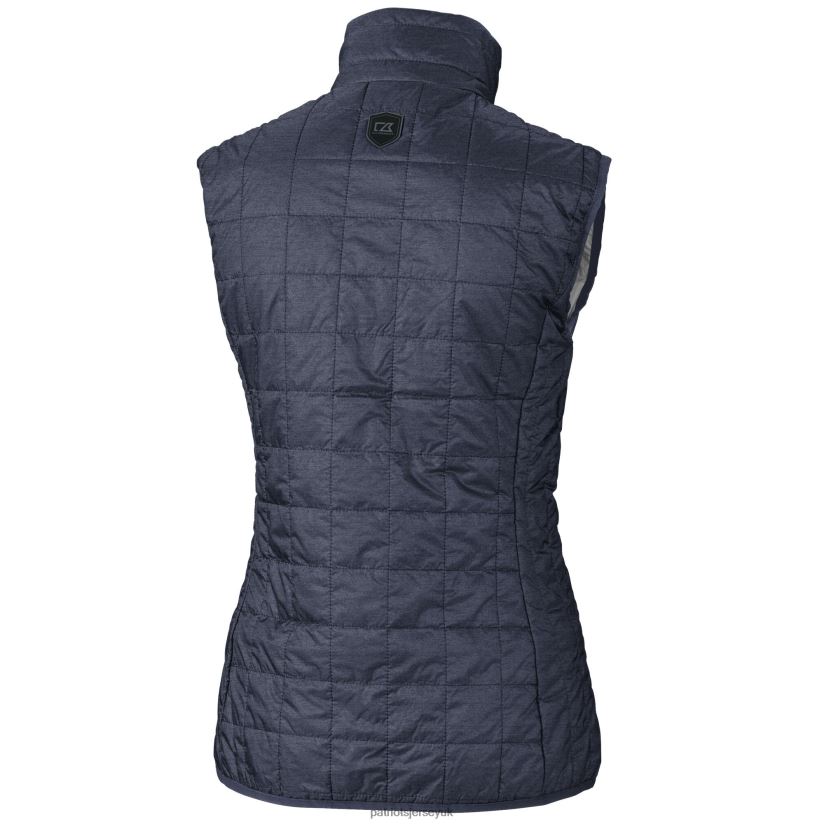 Cutter & Buck Navy Rainier PrimaLoft Eco Full-Zip Puffer Vest Women Patriots Jersey Clothing 6B6H8J1021