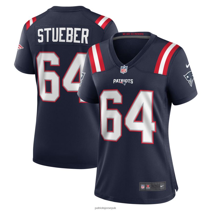 Nike Andrew Stueber Navy Game Player Jersey Women Patriots Jersey Clothing 6B6H8J1115